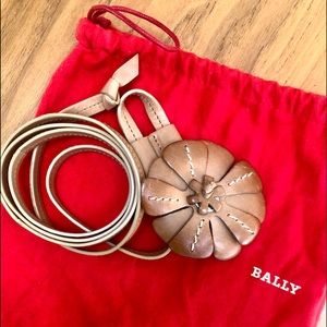 BALLY skinny leather belt
